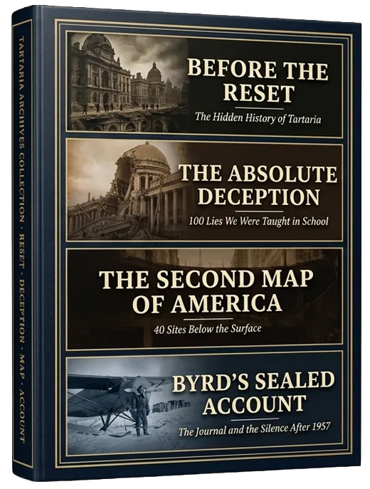 Tartaria Archives Collection bound volume, showing the four titles in the set